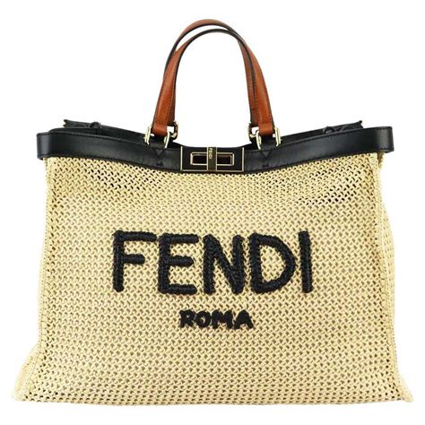 fendi straw bags|fendi rattan bag.